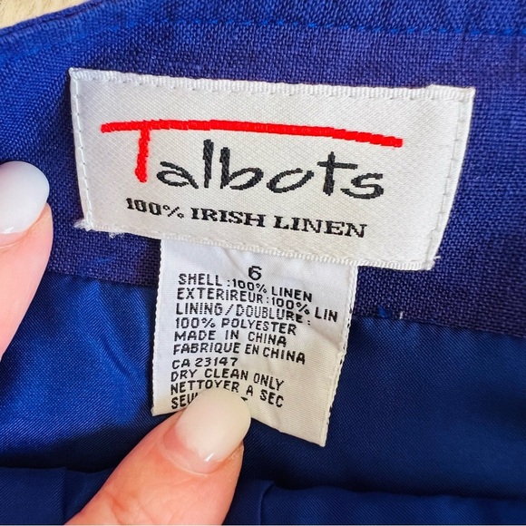 Talbots 100% Irish Linen Wrap Skirt - Picture 3 of 5